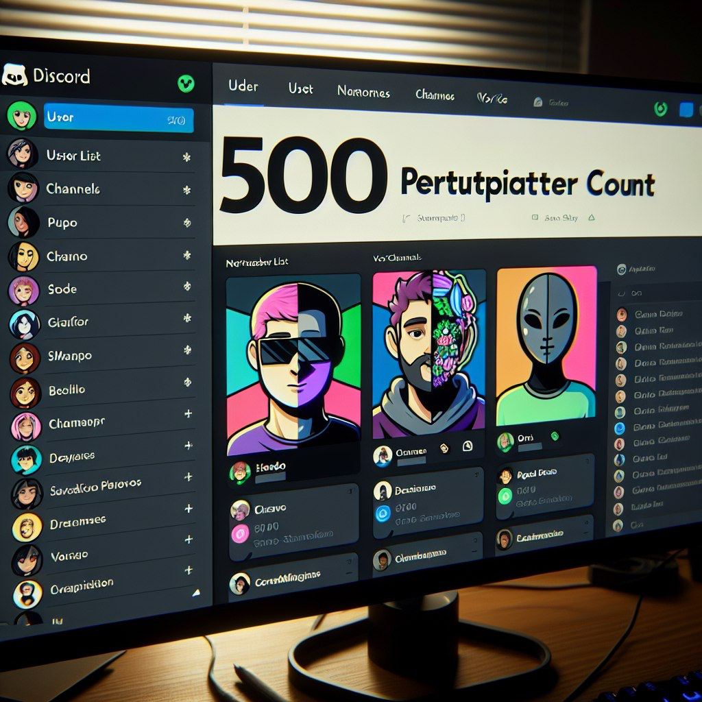 Праздничный баннер в честь 500 участников на сервере Discord